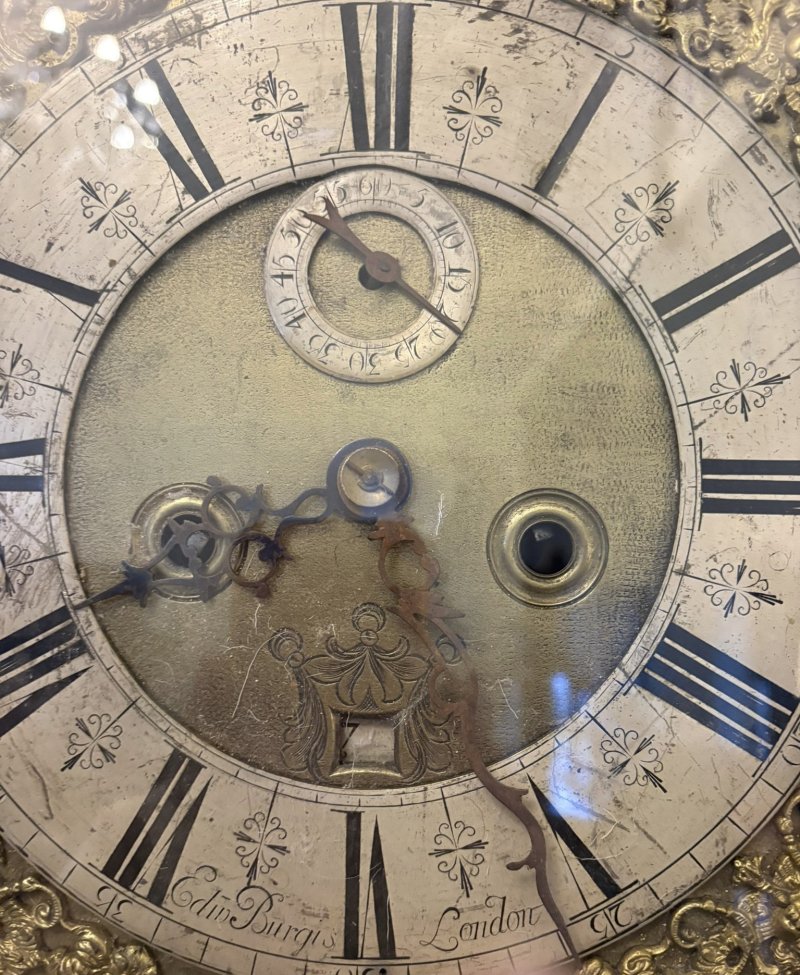 Antique 17th Century English Burr Walnut Longcase Clock by Edin Burgis of London - Image 15